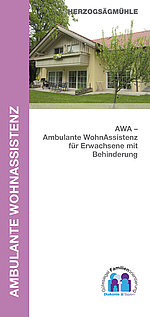 Faltblatt AWA – Ambulante WohnAssistenz für Erwachsene mit Behinderung