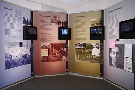 Vier große Schautafeln in der Dauerausstellung 125 Jahre Herzogsägmühle.