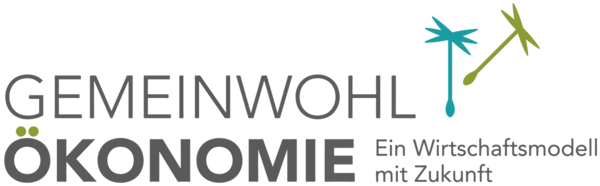 Logo Gemeinwohl-Ökonomie, ein Wirtschaftsmodell mit Zukunft.