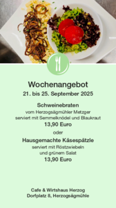  Cafe Herzog Wochenangebot 21. – 25.9.2025 als PDF zum Herunterladen