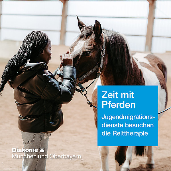 Zeit mit Pferden – Jugendmigrationsdienste besuchen die Reittherapie