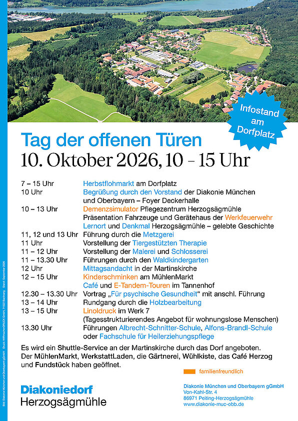 Plakat Tag der offenen Türen als PDF zum Herunterladen