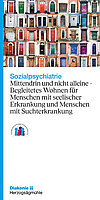 Titelseite Faltblatt Begleitetes Wohnen für Menschen mit seelischer Erkrankung und Menschen mit Suchterkrankung