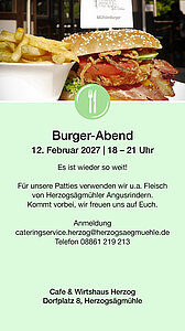 Flyer Burgerabend als PDF zum Herunterladen