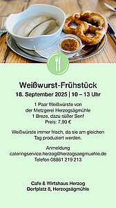 Flyer Weißwurstfrühstück als PDF zum Herunterladen