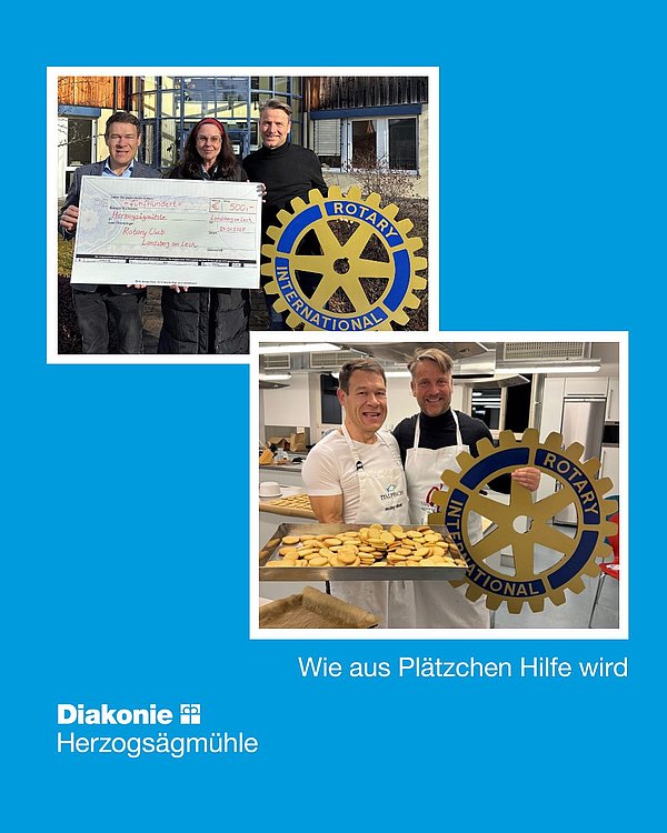 Diakonie Herzogsägmühle mit Rotary Club Landsberg am Lech