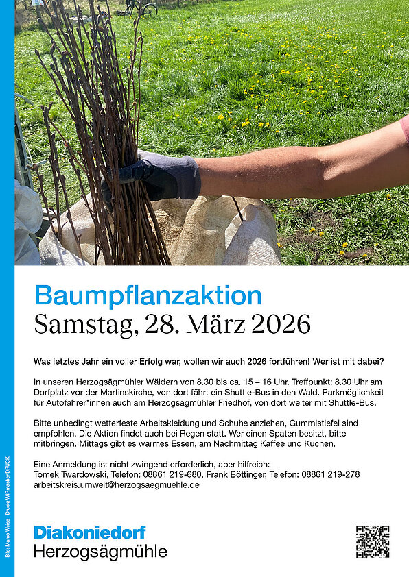 Baumpflanzaktion am Samstag, 28. März 2026