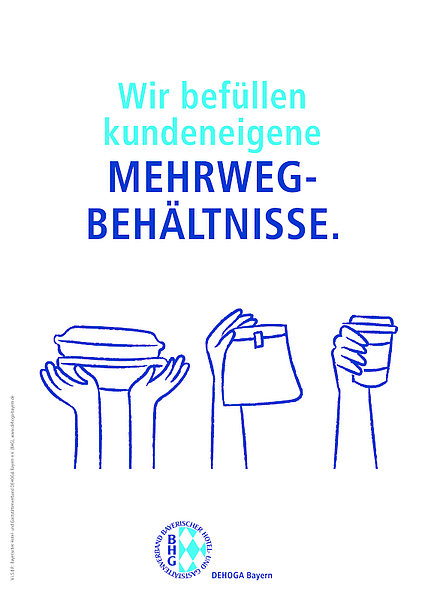 Illustration zum Befüllen kundeneigener Mehrwegbehältnisse.