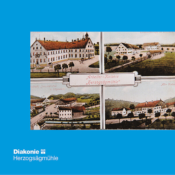 Alte Postkarte Arbeiterkolonie Herzogsägmühle