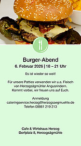 Flyer Burgerabend als PDF zum Herunterladen