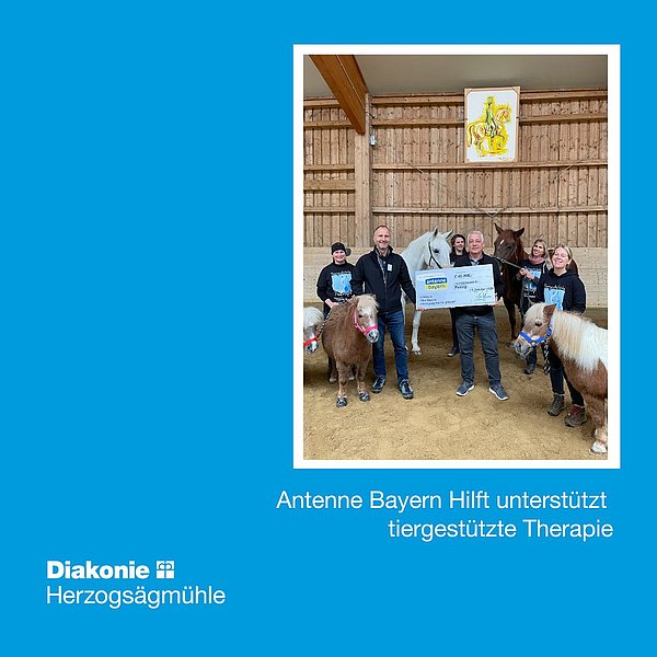 mehr lesen über die Spende von Antenne Bayern Hilft für die Tiergestützte Therapie