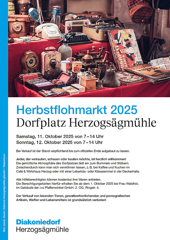 Plakat Herbstflohmarkt 2025 als PDF zum Herunterladen