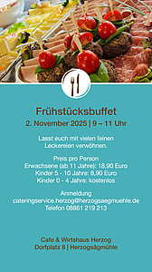 PDF Feiertags-Frühstücksbuffet am 2.11.2025 zum Herunterladen