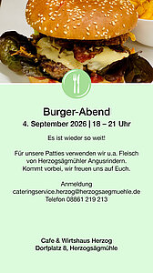 Flyer Burgerabend als PDF zum Herunterladen